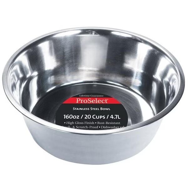 Pet Feeding Dish, 5 qt Volume, Stainless Steel, Hilo, Mfr#: ZW150 98/56670
