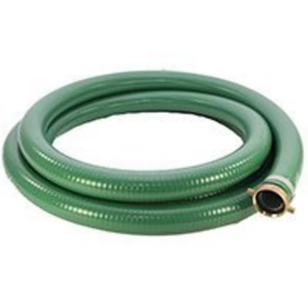 ABBOTT RUBBER 1240-3000-20 Suction Hose, 3 in ID, Male Thread x Female, PVC, Green, Abbott Rubber, Mfr#: 1240-3000-20