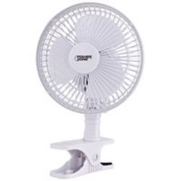 PowerZone F-0645 Clip-on Oscillating Portable Fan, 6 in Dia Blade, 120 VAC, Powerzone, Mfr#: F-0645
