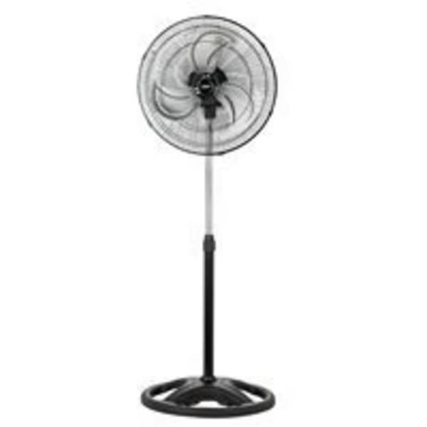 PowerZone CZHVP18EXP High-Velocity Pedestal Fan, 3-Blade, 3-Speed, 120 V, Black, Powerzone, Mfr#: CZHVP18EXP
