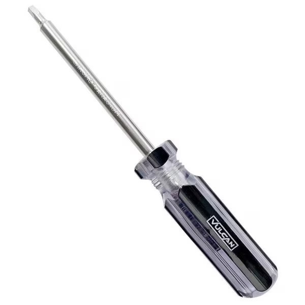 Screwdriver, S3 Drive, Square Drive, 8 in OAL, 4 in L Shank, Plastic Handle, Transparent Handle, Vulcan, Mfr#: SQ34
