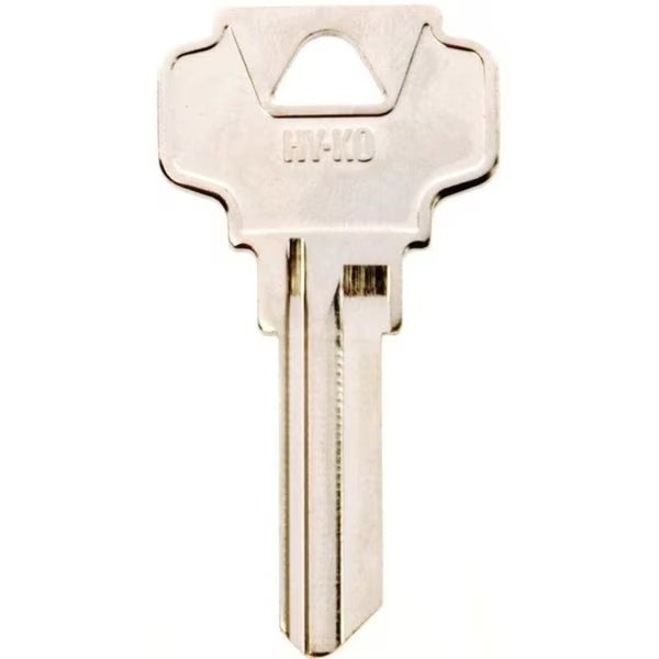 Key Blank, Brass, Nickel, For Dexter Cabinet, House Locks and Padlocks, Hy-Ko, Mfr#: 11010DE6