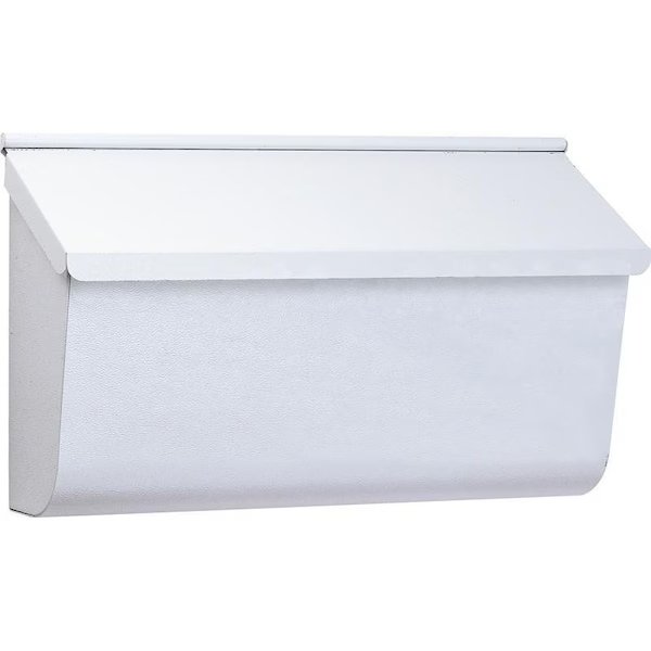 Woodlands L4009WW0 Mailbox, 450 cu-in Capacity, Galvanized Steel, Textured Powder-Coated, Gibraltar Mailboxes, Mfr#: L4009WW0