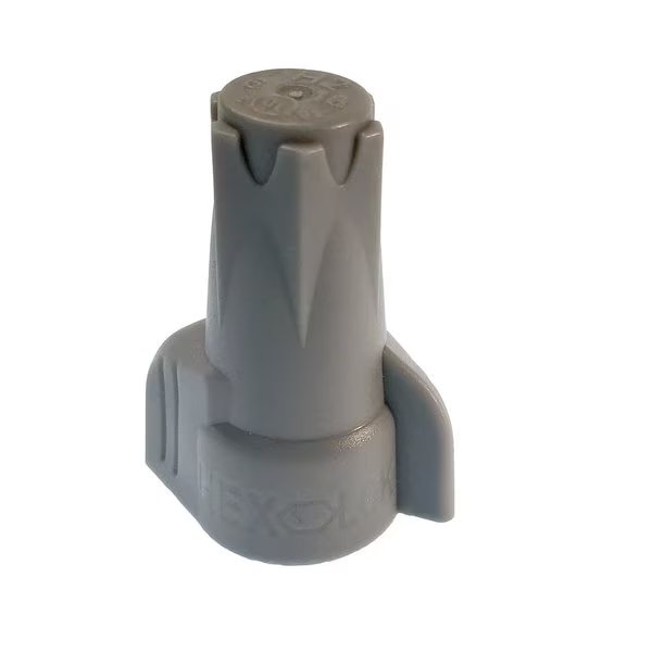 HexLok Wire Connector, 14 to 6 AWG Wire, Copper Contact, Thermoplastic Housing Material, Gray, Gardner Bender, Mfr#: 25-2H2