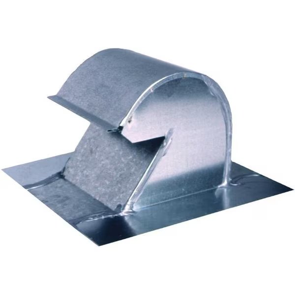 Gooseneck Vent, 10 in OAL, 10 in OAW, Steel, Mill, Galvanized, Master Flow, Mfr#: GNV10