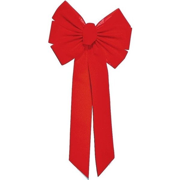 Outdoor Bow, 1 in H, Velvet, Red, Holiday Trims, Mfr#: 7347