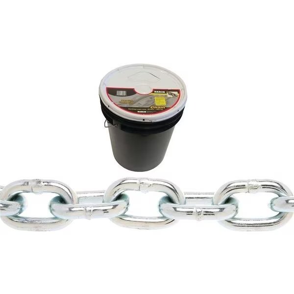 Proof Coil Chain, 516 in, 92 ft L, 30 Grade, Steel, Zinc, Baron, Mfr#: PC30516P