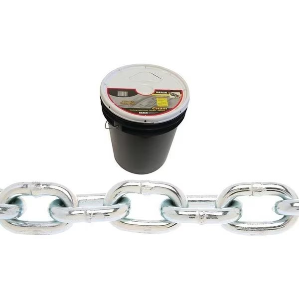 Proof Coil Chain, 38 in, 63 ft L, 30 Grade, Steel, Zinc, Baron, Mfr#: PC3038P