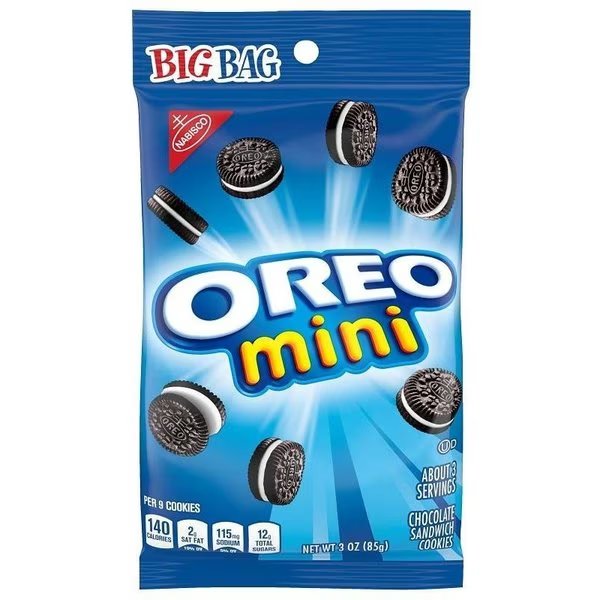 Oreo Series BiteSize Sandwich Cookies, Chocolate Flavor, 3 oz Bag, Nabisco, Mfr#: 453037