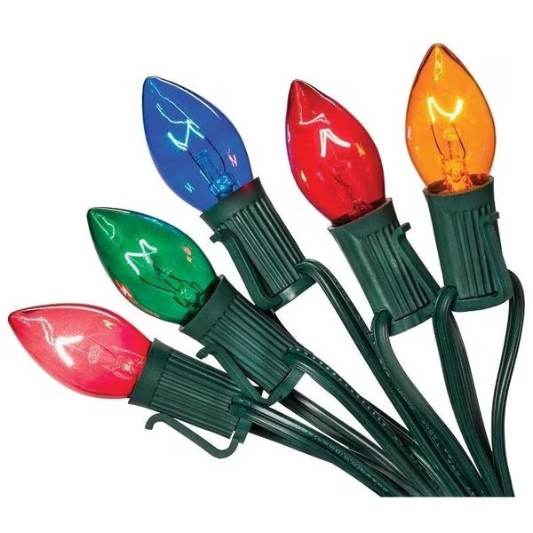 Light Set, Christmas, 120 V, 125 W, 25Lamp, C7 Lamp, Transparent Multi Lamp, Santas Forest, Mfr#: 03360/U00Z125I