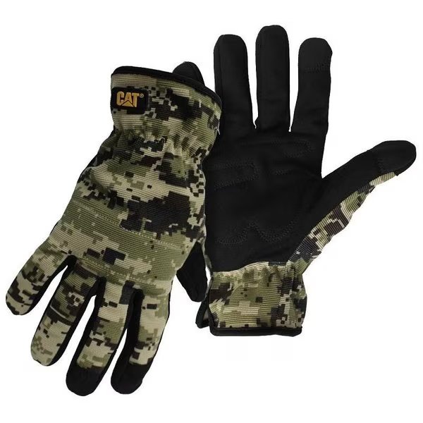 Utility Gloves, Men's, 2XL, Open Cuff, Spandex, Camouflage, Cat, Mfr#: CAT0122702X