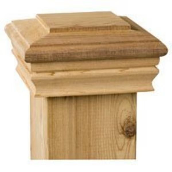 Maine Ornamental 72262 Post Cap, 3-1/2 x 3-1/2 in Post/Joist, Flat Top, 4 in L, 4 in W, Maine Ornamental, Mfr#: 72262
