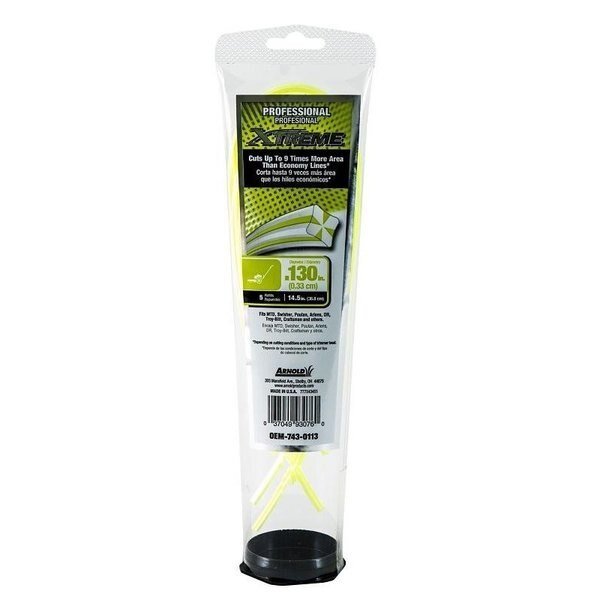 Trimmer Line, 013 in Dia, CoPolymer, Red, Arnold, Mfr#: OEM-743-0113