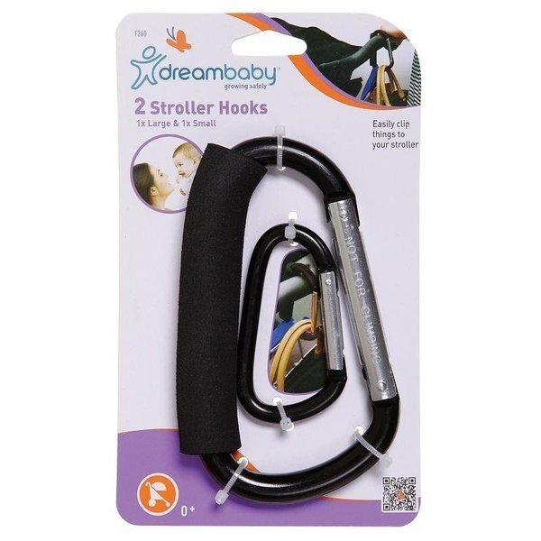 EZYFit Series Stroller Hook, Jumbo, For Strollers, Shopping Carts, Wheelchairs, Walkers or More, Dreambaby, Mfr#: L260