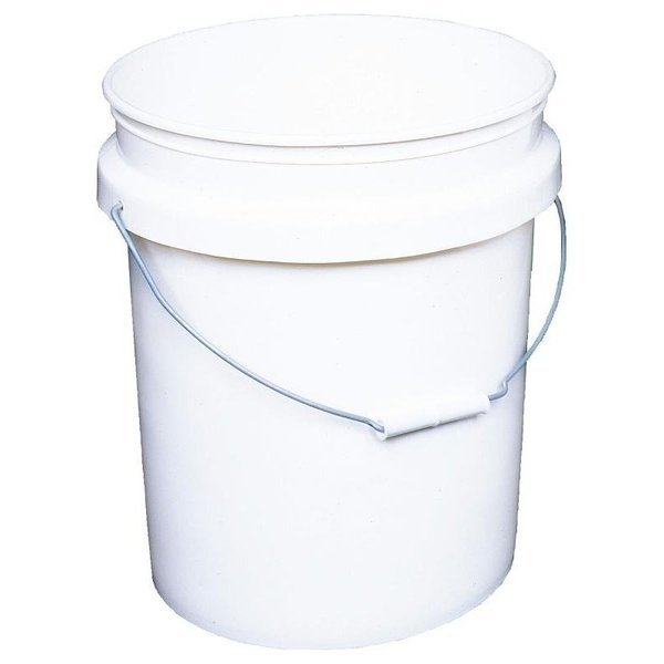 201013 Paint Pail, 5 gal Capacity, Plastic, White, Encore Plastics, Mfr#: 1000543