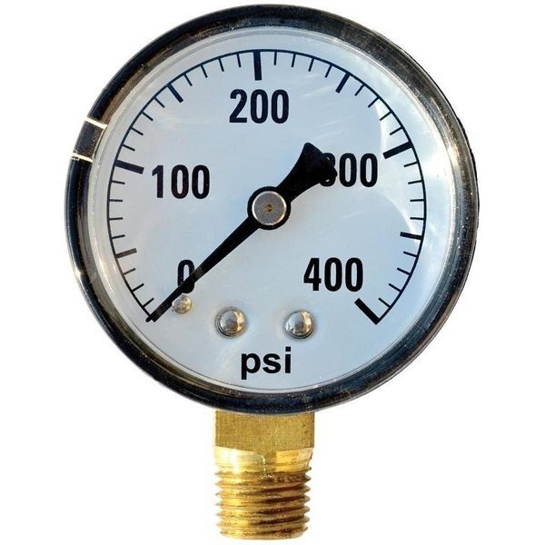 Standard Dry Pressure Gauge, 2 in Dial, 400 psi, Green Leaf, Mfr#: SG400PK1