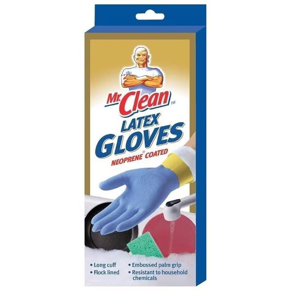 11953 HeavyDuty Protective Gloves, L, Natural Latex, Blue, Spontex, Mfr#: 11953ZQK