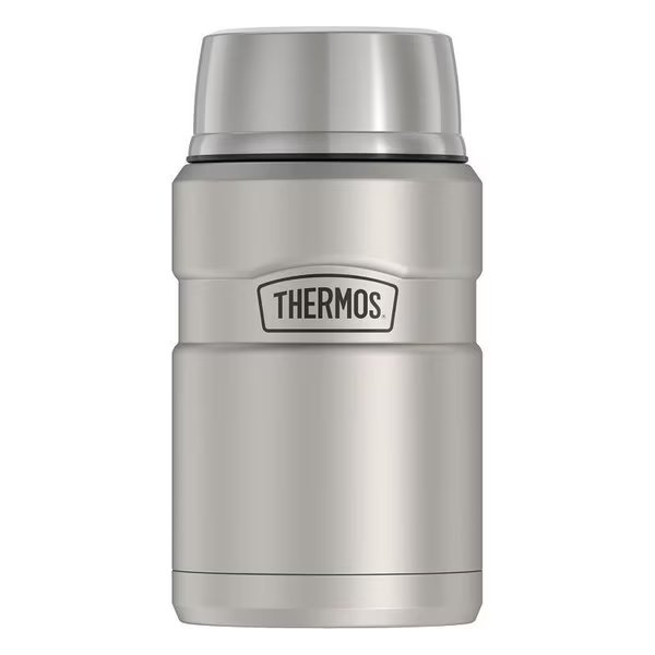 STAINLESS KING Vacuum Insulated Food Jar, 24 oz Capacity, Stainless Steel, Matte Steel, Thermos, Mfr#: SK3020MSTRI4