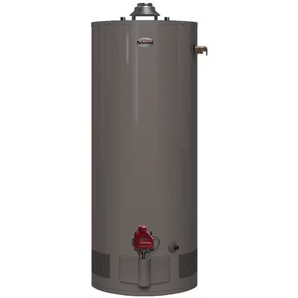 Essential Series Gas Water Heater, Liquid Propane, 40 gal Tank, 65 gph, 31000 Btuhr BTU, Richmond, Mfr#: 6G40S-31PF3