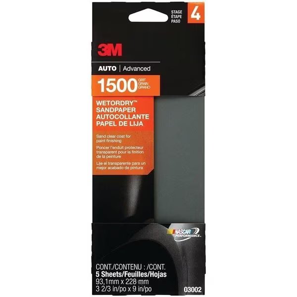 Wetordry 0 Automotive Sandpaper, Bondo, Mfr#: 3002