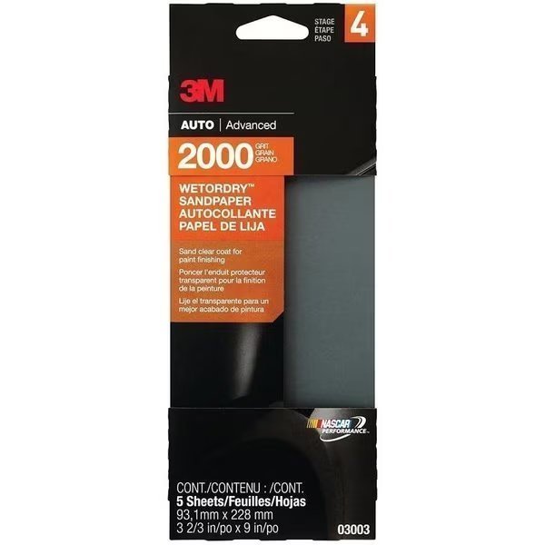 Wetordry 0 Automotive Sandpaper, Bondo, Mfr#: 3003