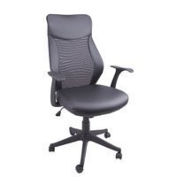 Simple Spaces FY-1352-9 Office Chair, 250 lb Weight Capacity, Polyurethane Seat, Black Frame, Simple Spaces, Mfr#: FY-1352-9