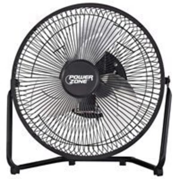 PowerZone VF-9N High-Velocity Fan, 9 in Dia Blade, 120 VAC, Black, Powerzone, Mfr#: VF-9N