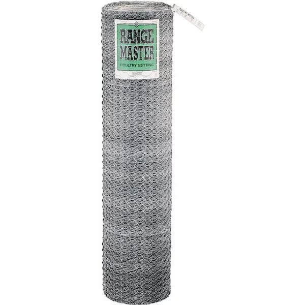 5929 Poultry Net, 150 ft L, 60 in W, 20 Gauge, Hexagonal Mesh, 1 in Mesh, Steel, Rangemaster, Mfr#: 6429