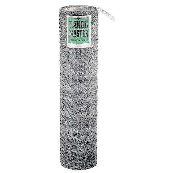6003 Poultry Net, 150 ft L, 48 in W, 20 Gauge, Hexagonal Mesh, 2 in Mesh, Galvanized Steel, Rangemaster, Mfr#: 6325
