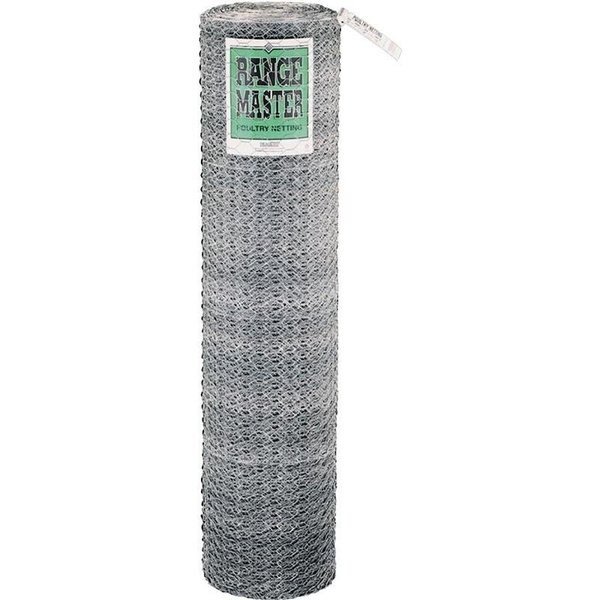 6004 Poultry Net, 150 ft L, 60 in W, 20 Gauge, Hexagonal Mesh, 2 in Mesh, Steel, Rangemaster, Mfr#: 6329