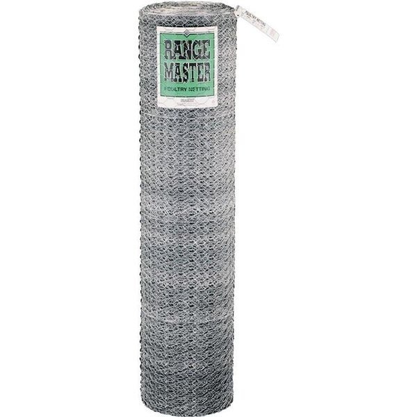 6005 Poultry Net, 150 ft L, 72 in W, 20 Gauge, Hexagonal Mesh, 2 in Mesh, Steel, Rangemaster, Mfr#: 6319