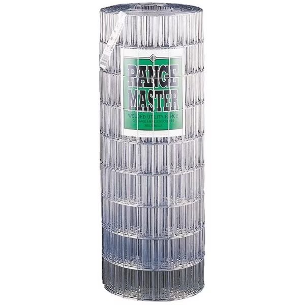 Welded Utility Fence, 100 ft L, 48 in H, 2 x 4 in Mesh, 14 Gauge, Galvanized, Rangemaster, Mfr#: 7743