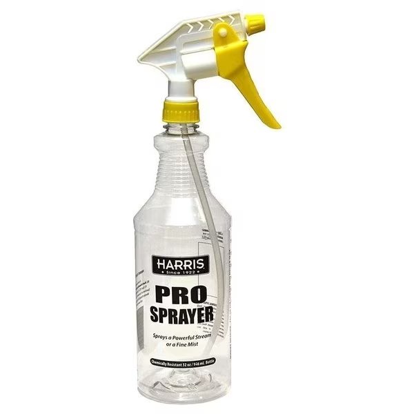 Spray Bottle, Adjustable Nozzle, Plastic, Clear, Harris, Mfr#: PRO-32