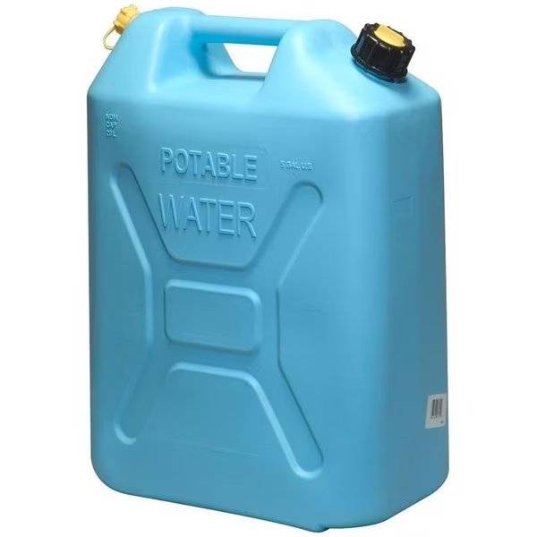0 Water Container, 5 gal Capacity, Polyethylene, Light Blue, 133 in L, 73 in W, 183 in H, Scepter, Mfr#: 4933