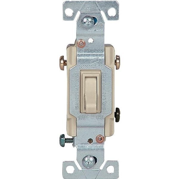 EATON Toggle Switch, 15 A, 120 V, 3 Position, PushIn Terminal, Polycarbonate Housing Material, Eaton Wiring Devices, Mfr#: 1303-7V-10-L