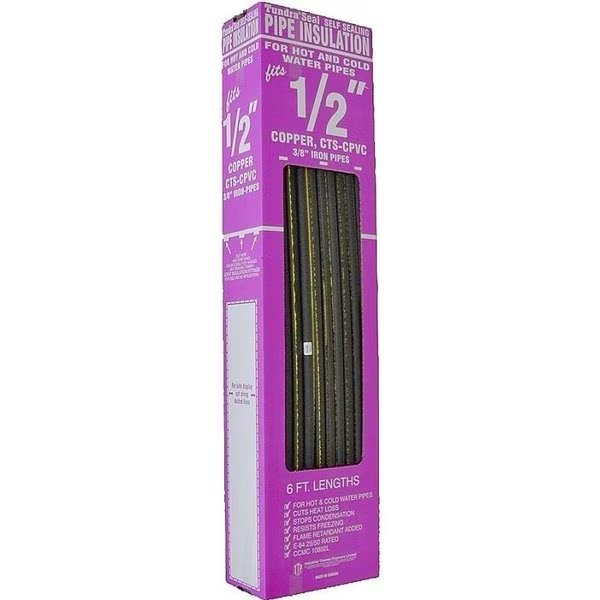 PR38058TW Pipe Insulation, 6 ft L, Polyolefin, Charcoal, 12 in Pipe, Tundra, Mfr#: 30581T/PR38058TW
