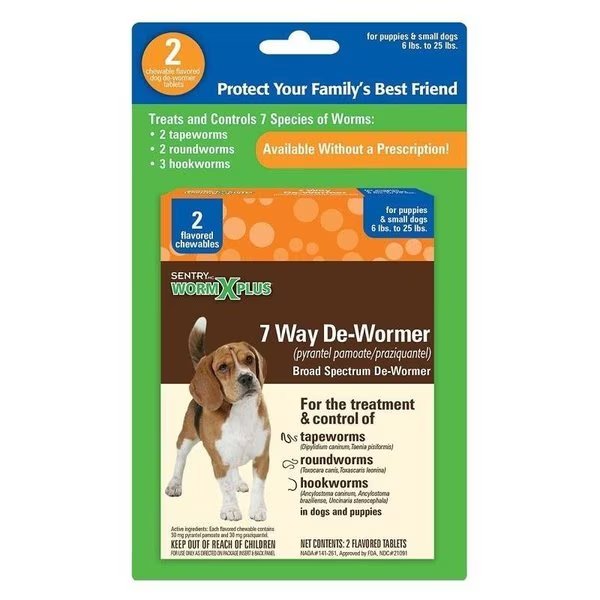 3930 Dewormer, Tablet, 2 Count, Sentry, Mfr#: 3975