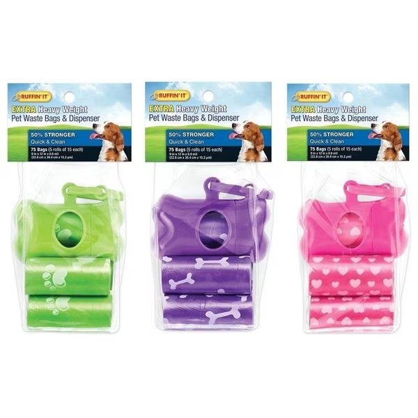 BAG DOG WASTE WDISP 75CT, Ruffinit, Mfr#: 19342