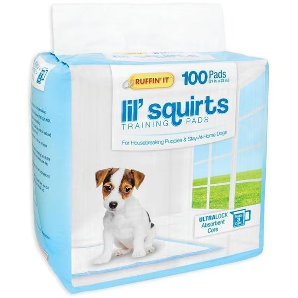Lil' Squirts Dog Training Pad, 22 in L, 21 in W, Ruffinit, Mfr#: 82100