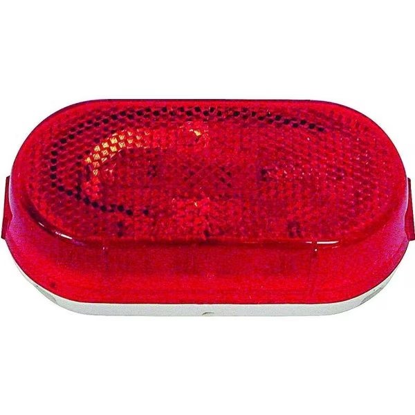 Marker Light, 12 V, Incandescent Lamp, Red Lens, Screw Mounting, Pm Company, Mfr#: V108WR