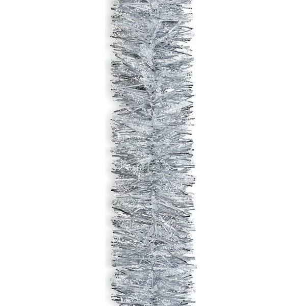 Deluxe Deco Embossed Garland, 10 ft L, PVC, Indoor, Holiday Trims, Mfr#: 3581013