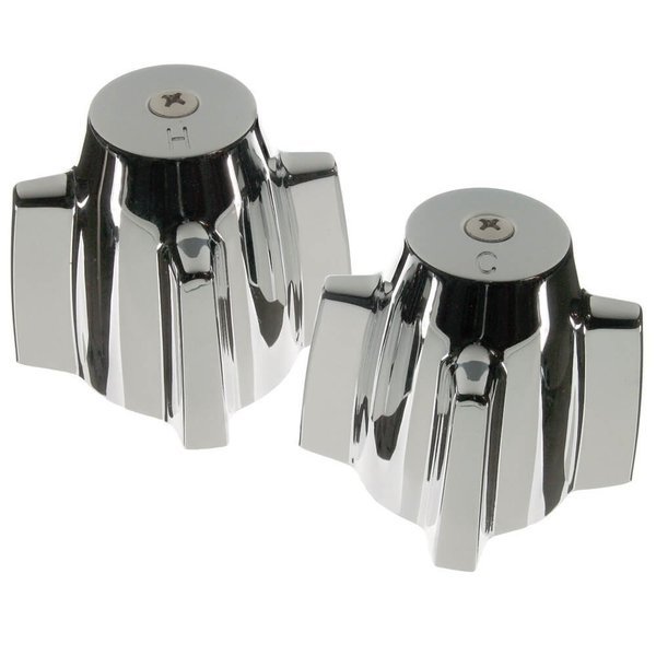 Faucet Handle, Zinc, Chrome Plated, For Central Brass Two Handle TubShower Faucets, Danco, Mfr#: 88264
