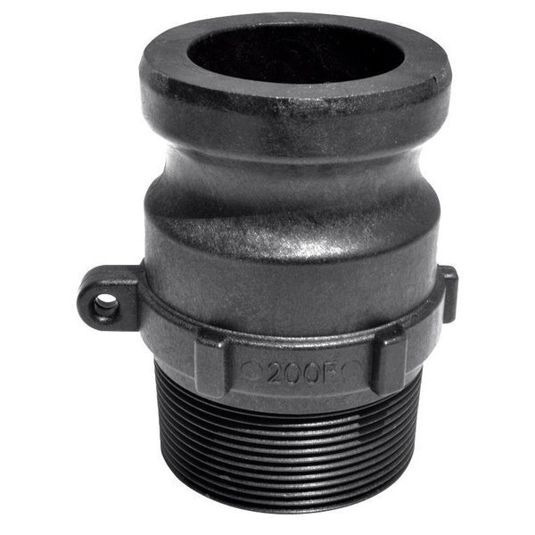 F Series Camlock Coupling, 3 in, Male Adapter x MNPT, Plastic, Green Leaf, Mfr#: 300F