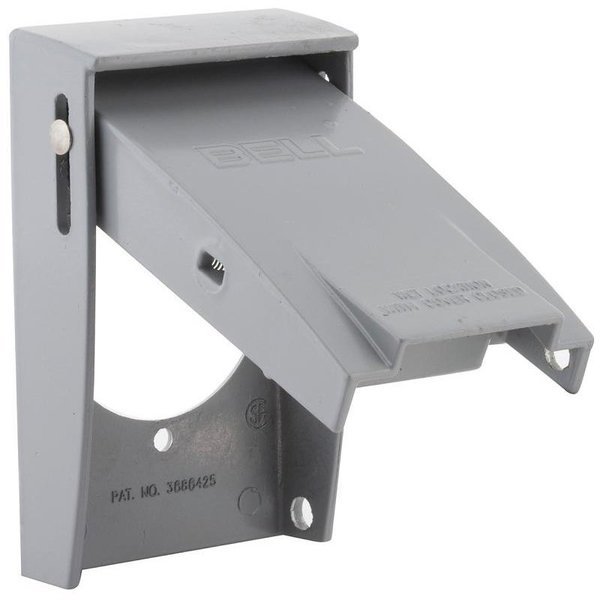 Electrical Box Cover, 1 Gang(s), Rectangular, Aluminum, Flip/Snap Cover, Hubbell, Mfr#: 5030-0