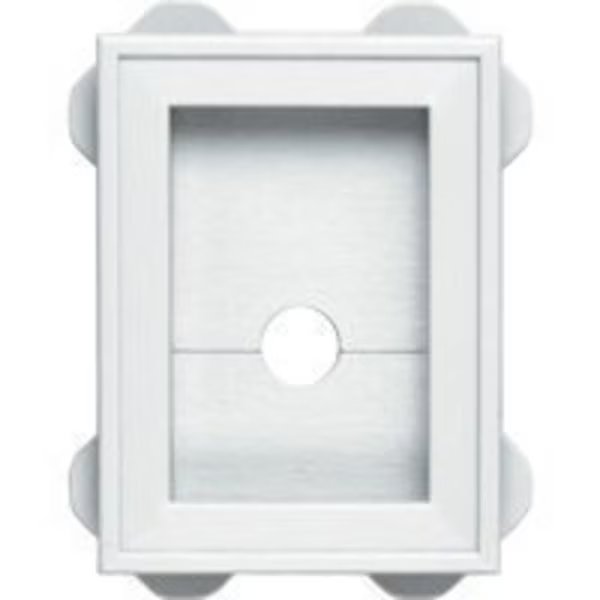 BUILDERS EDGE 130030003001 Mounting Block, 5 in W, White, Builders Edge, Mfr#: 130030003001