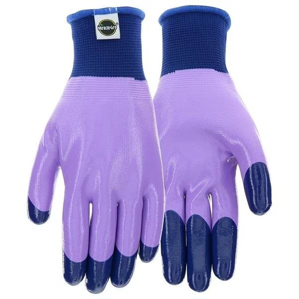 MG30856WML Breathable, MultiPurpose Work Gloves, Women's, ML, Elastic Knit Cuff, Purple, Miracle-Gro, Mfr#: MG30856/WML