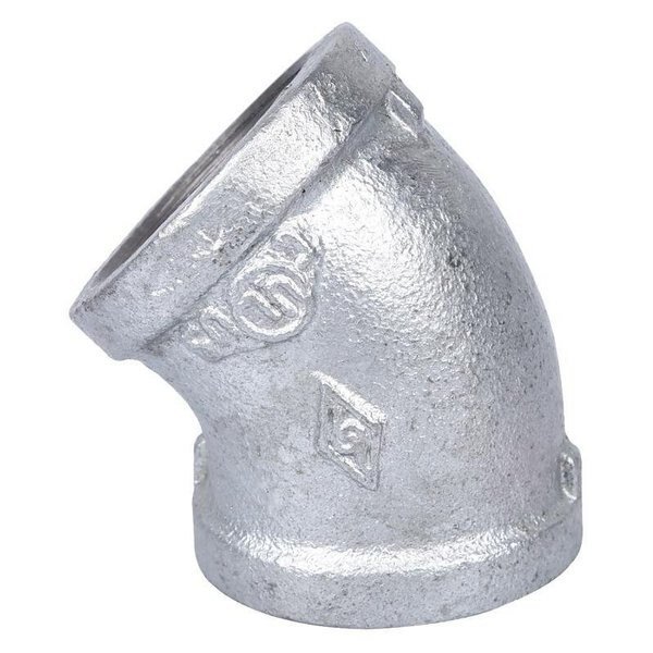Exclusively Orgill Pipe Elbow, 114 in, Threaded, 45 deg Angle, SCH 40 Schedule, 300 psi Pressure, Prosource, Mfr#: 4-1-1/4G