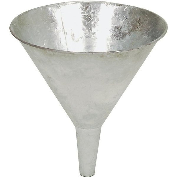 Funnel with Screen, 2 qt Capacity, Galvanized Steel, 734 in H, Behrens, Mfr#: GF52