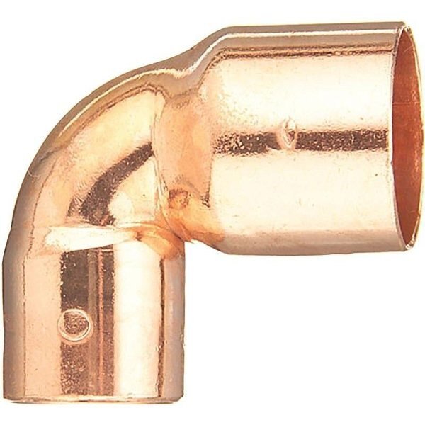 Reducing Pipe Elbow, 12 x 38 in, Sweat, 90 deg Angle, Copper, Epc, Mfr#: 31274
