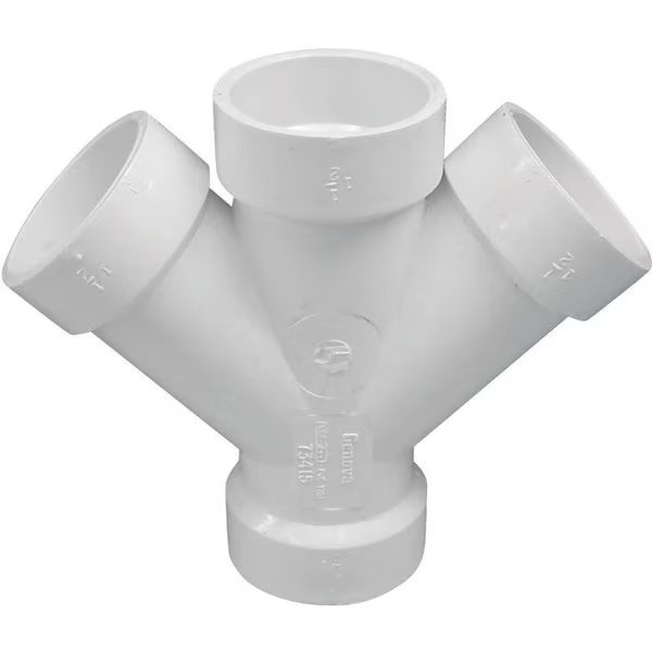 73415 Pipe Wye, 112 in, Hub, PVC, SCH 40 Schedule, Genova, Mfr#: 192351L/73415